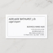 Carte de visite simple, basique et simple (Devant)