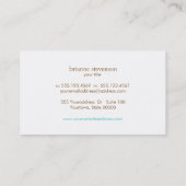 Carte De Visite Simple Beauté Lumière Aqua Bleu Lèvres de baiser (Dos)