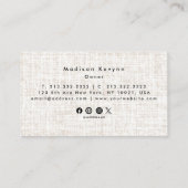 Carte De Visite Simple beige (Dos)