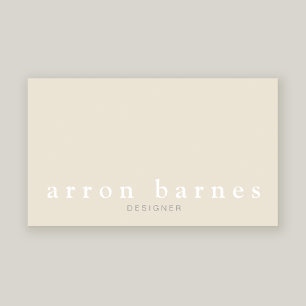 Carte De Visite Simple Beige clair Design minimaliste moderne