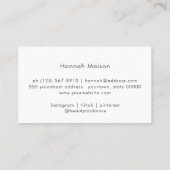 Carte De Visite Simple Beige Moderne Minimaliste (Dos)