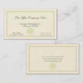 Carte De Visite Simple Beige Monochromatique Damas Procureur En Dr (Devant / Derrière)