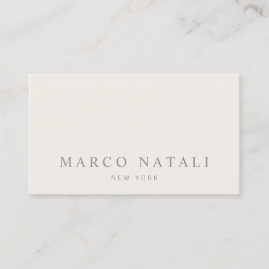 Carte De Visite Simple Beige Professionnel (Devant)