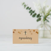 Carte De Visite Simple Beige Pure Honey Bee Apiary Honeypeb (Debout devant)
