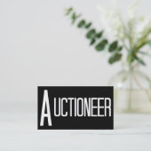 Carte de visite simple Black Auctioner (Debout devant)