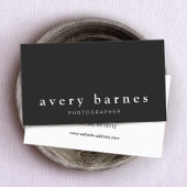 Carte De Visite Simple Black Creative Professional Moderne