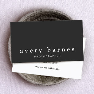 Carte De Visite Simple Black Creative Professional Moderne