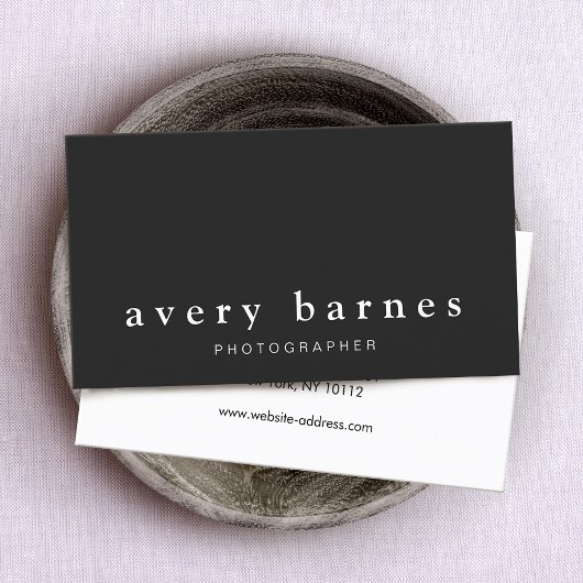 Carte De Visite Simple Black Creative Professional Moderne