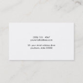 Carte De Visite Simple Black Faux Linen Professional (Dos)