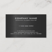 Carte De Visite Simple Black Metallic Look (Dos)