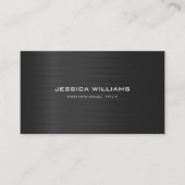 Carte De Visite Simple Black Metallic Look  (Devant)
