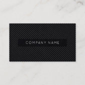 Carte de visite simple Black Pinstripe (Devant)