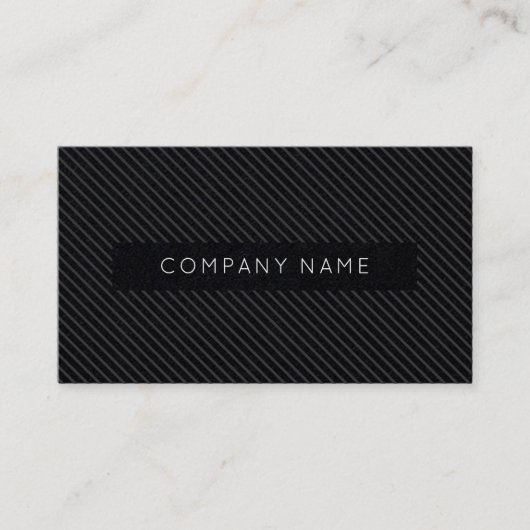 Carte de visite simple Black Pinstripe (Devant)