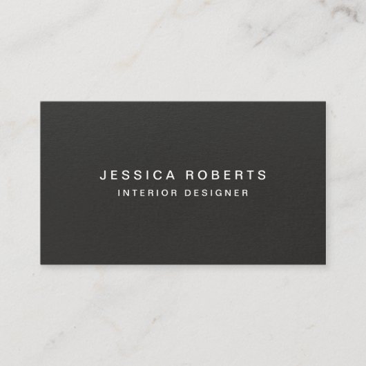Carte De Visite Simple Black Texture Professional (Devant)