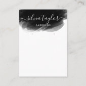 Carte De Visite Simple Black White Calligraphie art Écran d'oreill (Devant)