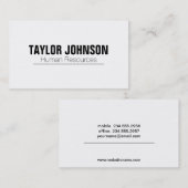 Carte De Visite Simple | Blanc (Devant / Derrière)