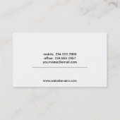 Carte De Visite Simple | Blanc (Dos)