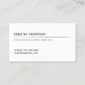 Carte De Visite simple blanc clair et propre pro (Devant)