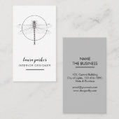 Carte De Visite Simple blanc de nature créative de concepteur de (Devant / Derrière)