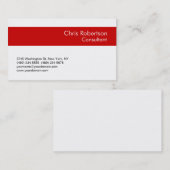 Carte de visite simple blanc moderne (Devant / Derrière)