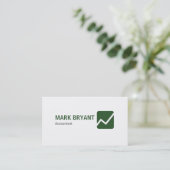 Carte De Visite Simple blanc moderne élégant professionnel (Debout devant)