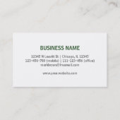 Carte De Visite Simple blanc moderne élégant professionnel (Dos)