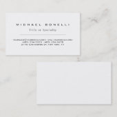 Carte de visite simple blanche moderne tendance (Devant / Derrière)