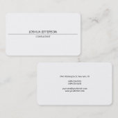 Carte De Visite Simple Blancs Attractif Arrondi Deux Côtés (Devant / Derrière)