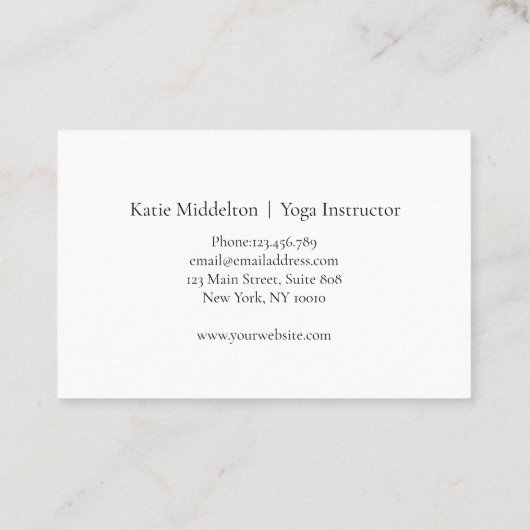 Carte de visite simple, bleu (Dos)