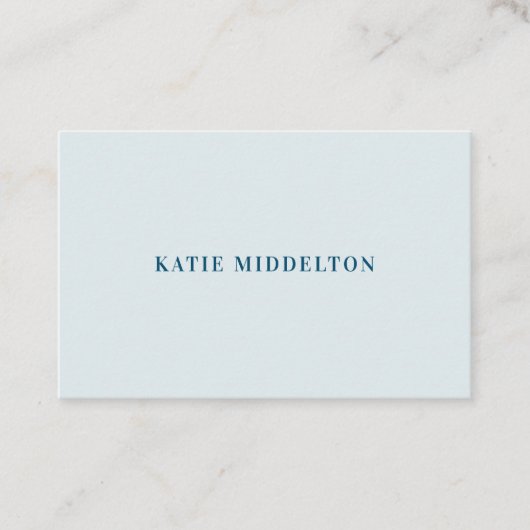 Carte de visite simple, bleu (Devant)