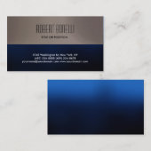 Carte de visite simple bleu beige (Devant / Derrière)