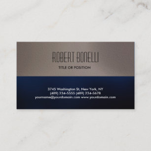 Carte de visite simple bleu beige