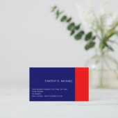 Carte de visite simple bleu bleu moderne (Debout devant)