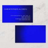 Carte de visite simple bleu moderne (Devant / Derrière)