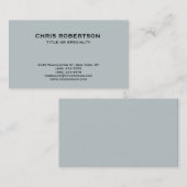 Carte de visite simple bleu moderne simple (Devant / Derrière)