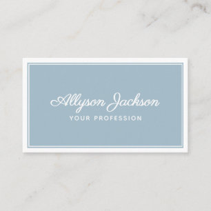Carte De Visite Simple Bleu Poussiéreux