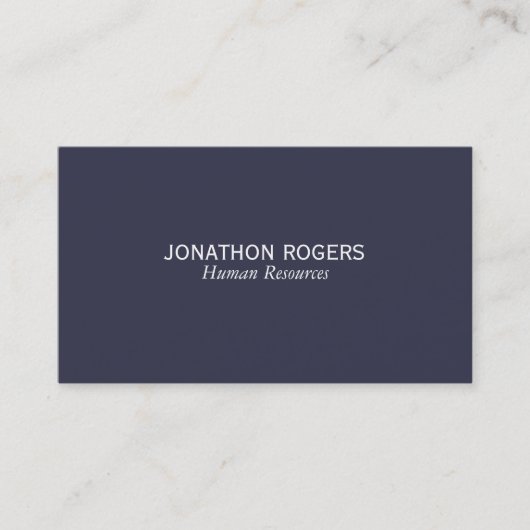 Carte De Visite Simple (bleu profond) (Devant)