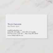 Carte De Visite Simple (bleu royal) (Dos)