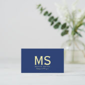 Carte de visite simple bleu royale classique (Debout devant)