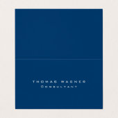 Carte De Visite Simple Bleu Simple Tendance Minimaliste (Extérieur déplié)