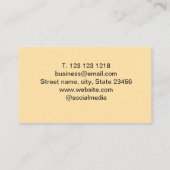 Carte De Visite simple bleu vert aquarelle script affaires moderne (Dos)