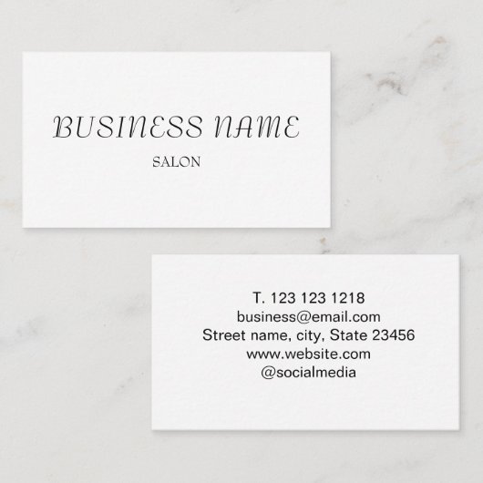 Carte De Visite simple bleu vert aquarelle script affaires moderne (Devant / Derrière)