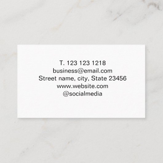 Carte De Visite simple bleu vert aquarelle script affaires moderne (Dos)