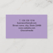 Carte De Visite simple bleu vert aquarelle script affaires moderne (Dos)