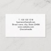 Carte De Visite simple bleu vert aquarelle script affaires moderne (Dos)