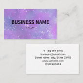 Carte De Visite simple bleu vert aquarelle script affaires moderne (Devant / Derrière)