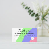 carte de visite simple bleue moderne et minimalist (Debout devant)