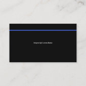 Carte De Visite Simple Blue Line Police US FLAG (Dos)