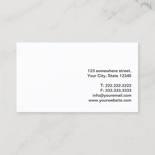 Carte de visite simple Blue Rabbit Magicien (Dos)