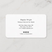 Carte De Visite Simple Blush Pink Signature Script Beauté (Dos)